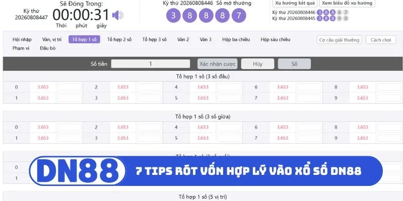 7 tips rót vốn hợp lý vào xổ số DN88